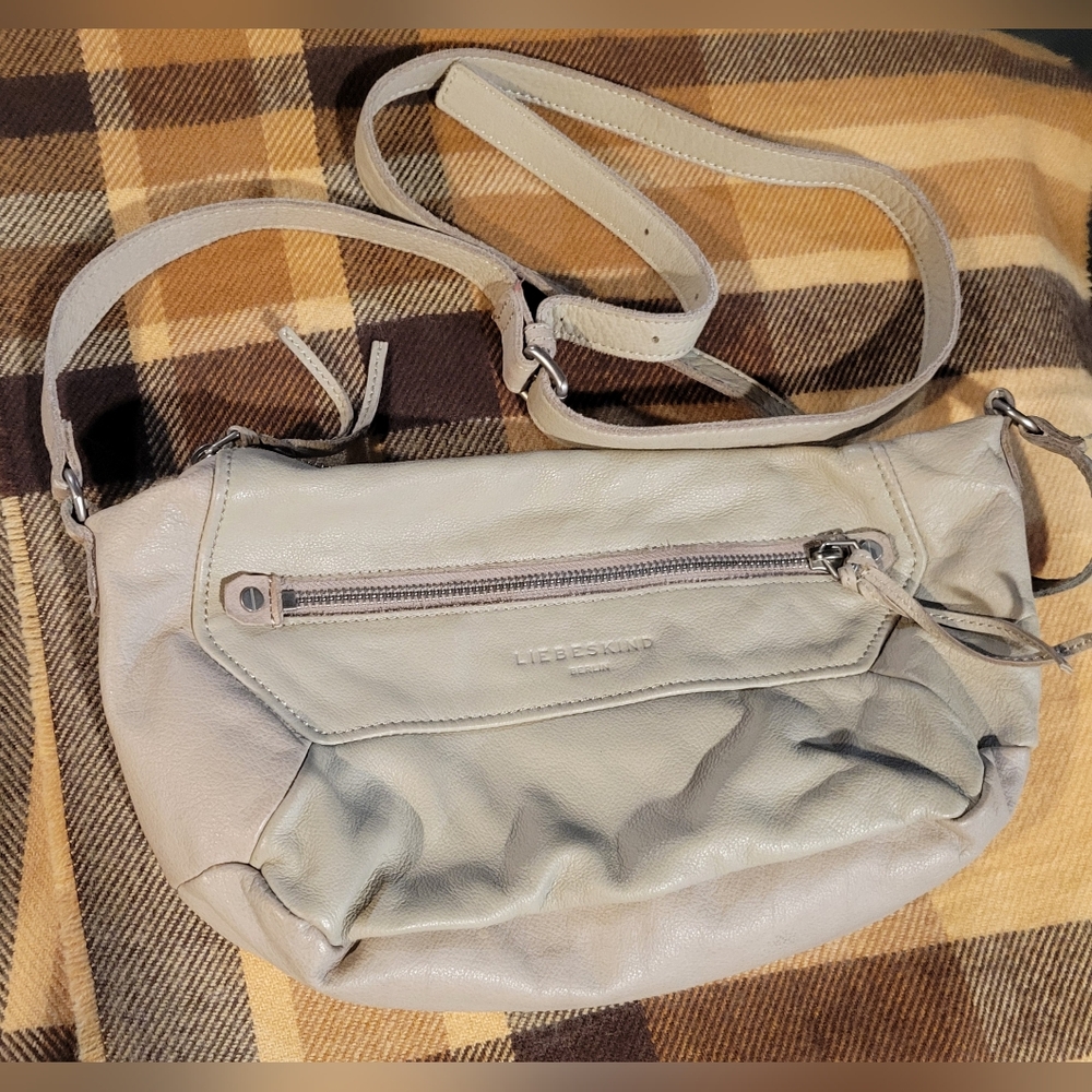 Anthropologie Liebeskind Beige Leather Crossbody Bag